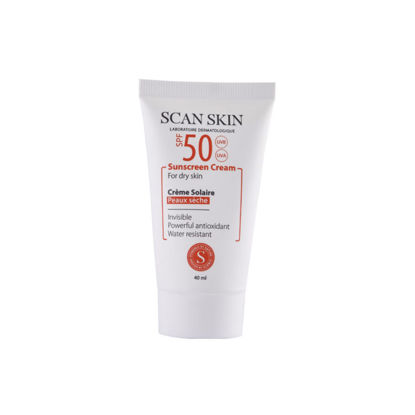 کرم ضدآفتاب بی رنگ اسکن اسکین مناسب برای پوست خشک باSPF50