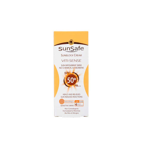 کرم ضد آفتاب رنگی سان سیف مدل ویتی سنس مناسب برای پوست حساس با SPF50