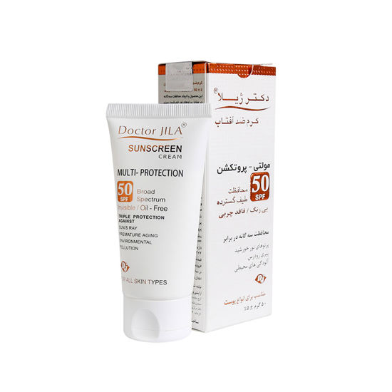 کرم ضد آفتاب بی رنگ دکتر ژیلا مدل مولتی پروتکشن با SPF50