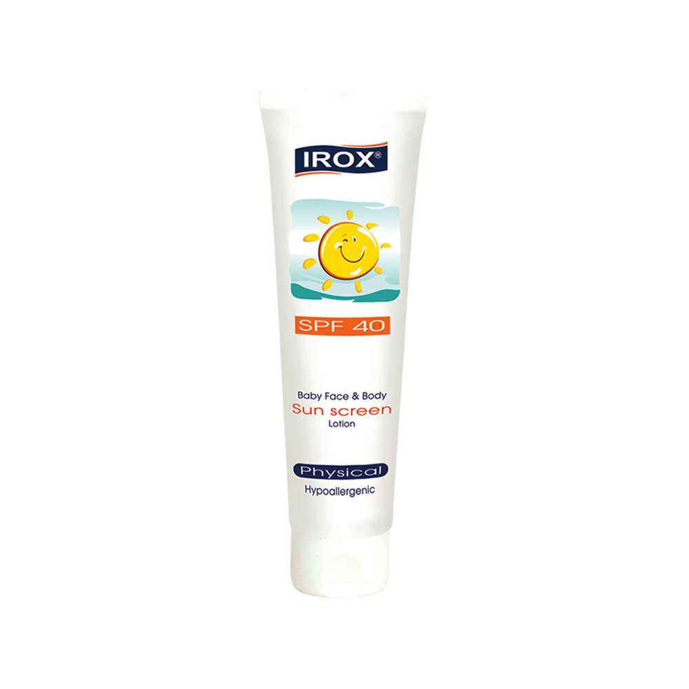لوسیون ضد آفتاب کودک ایروکس مدل فیزیکال با SPF40