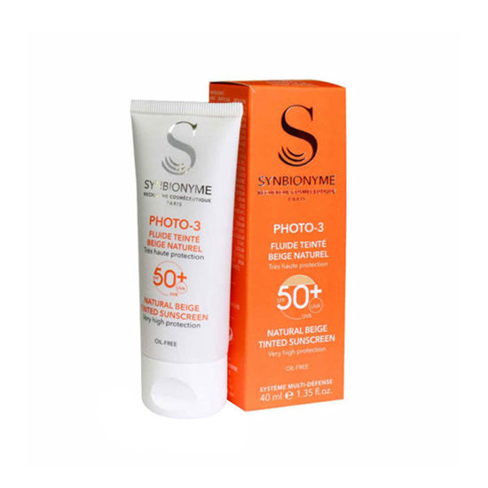 فلوئید ضد آفتاب ضد لک رنگی سین بیونیم مدل فوتو3 مناسب برای انواع پوست با SPF50