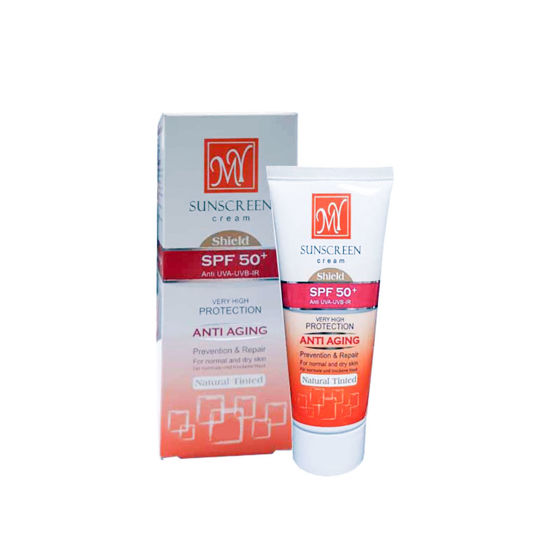 کرم ضد آفتاب ضد چروک رنگی مای مدل شیلد مناسب برای پوست معمولی و خشک با SPF50