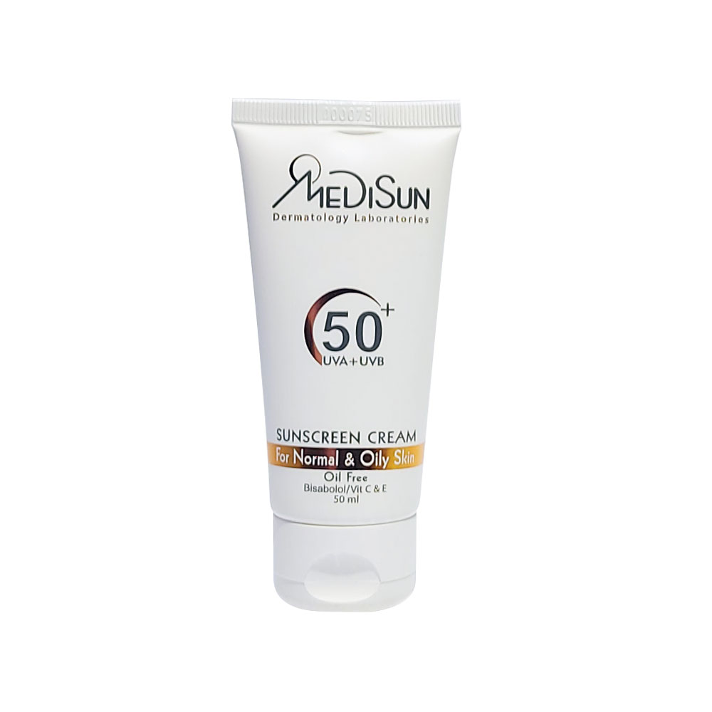 کرم ضدآفتاب مدیسان مناسب پوست معمولی و چرب با SPF50+