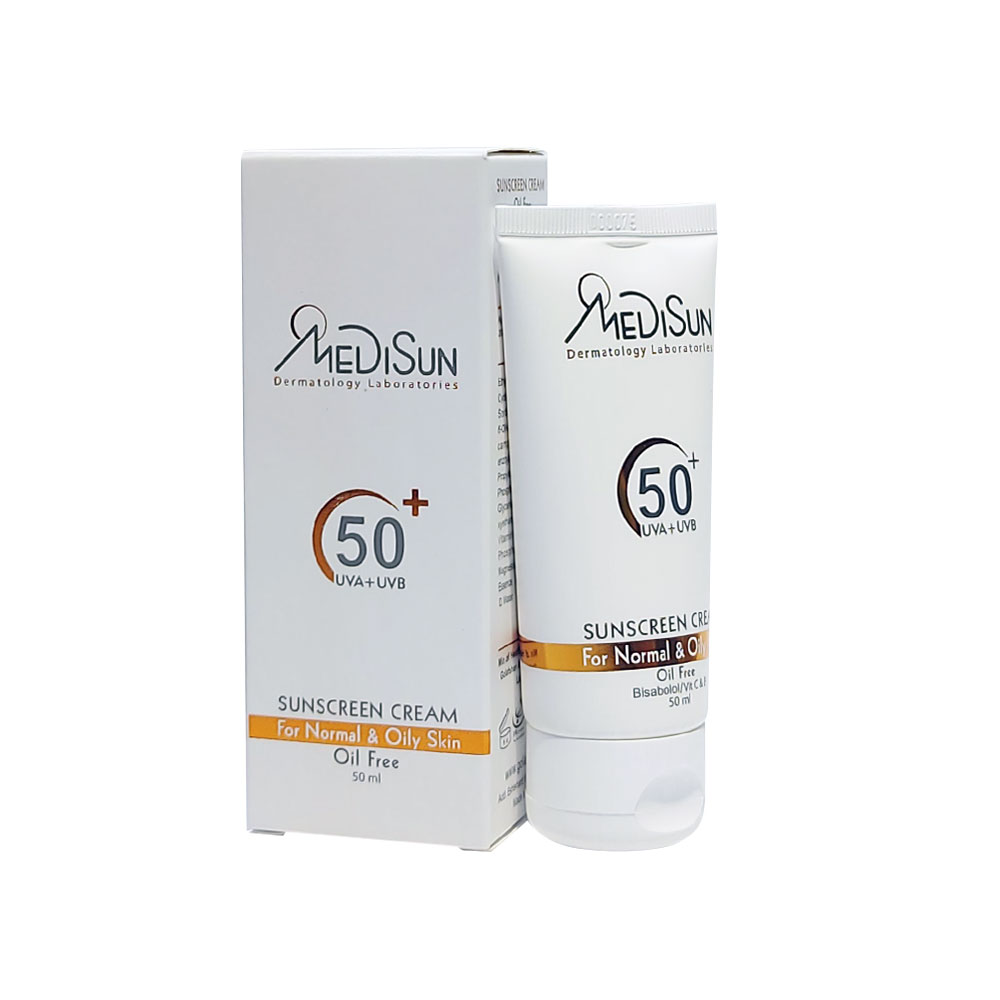 کرم ضدآفتاب مدیسان مناسب پوست معمولی و چرب با SPF50+