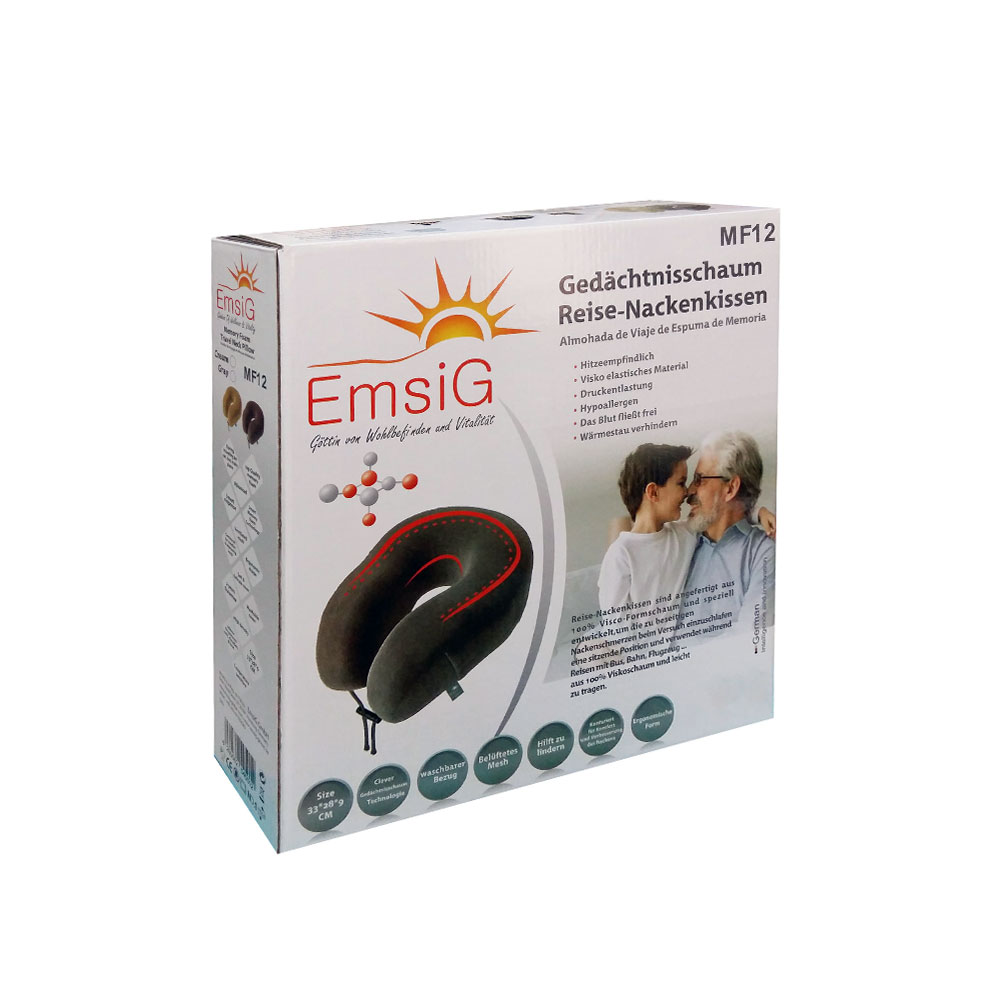 تصویر بالش طبی مموری پشت گردنی امسیگ MF12 ا EmsiG MF12 Medical pillow EmsiG MF12 Medical pillow