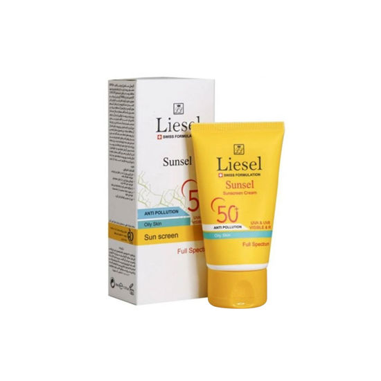 کرم ضد آفتاب بی رنگ لایسل مدل سانسل مناسب برای پوست چرب با SPF50