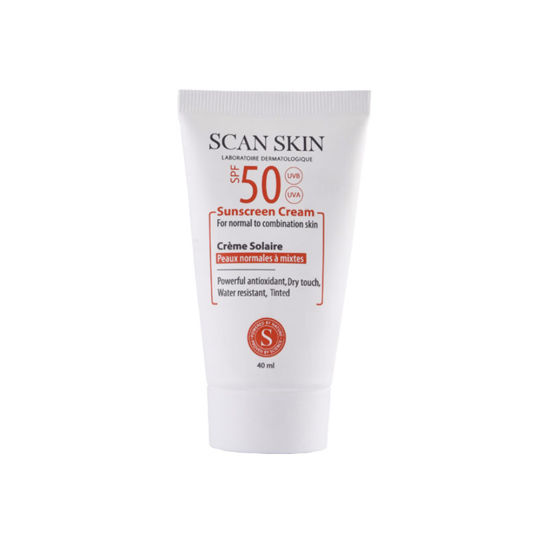 کرم ضد آفتاب رنگی اسکن اسکین مناسب برای پوست معمولی تا مختلط با SPF50