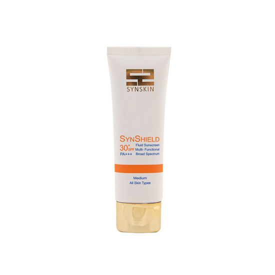 فلوئید ضد آفتاب رنگی ساین اسکین مدل ساین شیلد مناسب برای انواع پوست با SPF30+