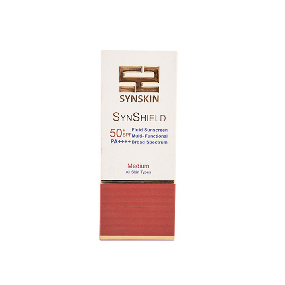 فلوئید ضدآفتاب رنگی ساین اسکین مدل ساین شیلد مناسب برای انواع پوست با SPF50+