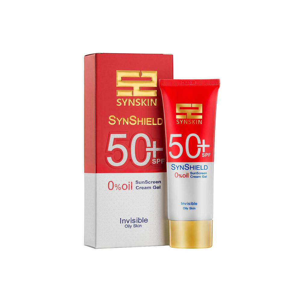 ژل کرم ضدآفتاب بی رنگ ساین اسکین مدل ساین شیلد مناسب برای پوست چرب SPF50+