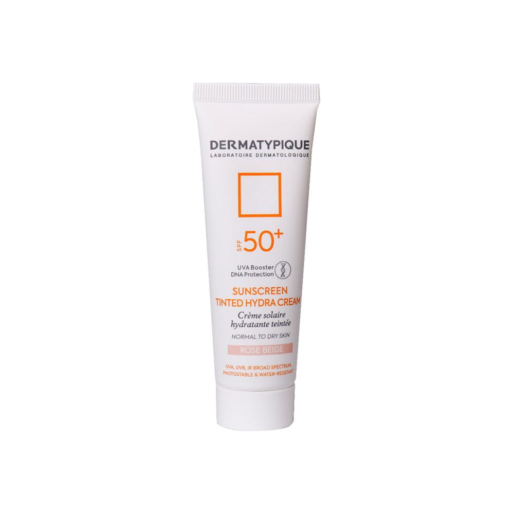 کرم ضد آفتاب رنگی درماتیپیک مدل مرطوب کننده مناسب برای پوست معمولی تا خشک با SPF50+