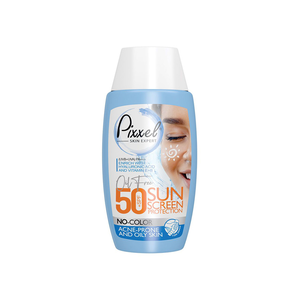 کرم ضد آفتاب بی رنگ پیکسل مناسب برای پوست چرب و مختلط و آکنه ای با SPF50
