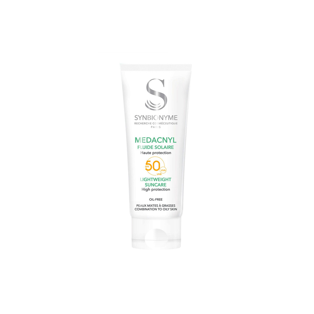 کرم ضد آفتاب بی رنگ سین بیونیم مدل مداکنیل مناسب برای پوست چرب با SPF50