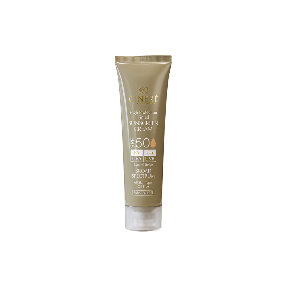 کرم ضد آفتاب رنگی سینره با محافظت بالا مناسب برای انواع پوست با SPF50