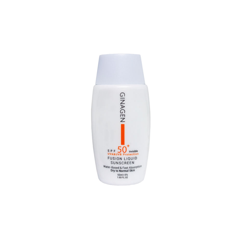کرم ضد آفتاب بی رنگ ژیناژن مناسب برای پوست معمولی و خشک با SPF50
