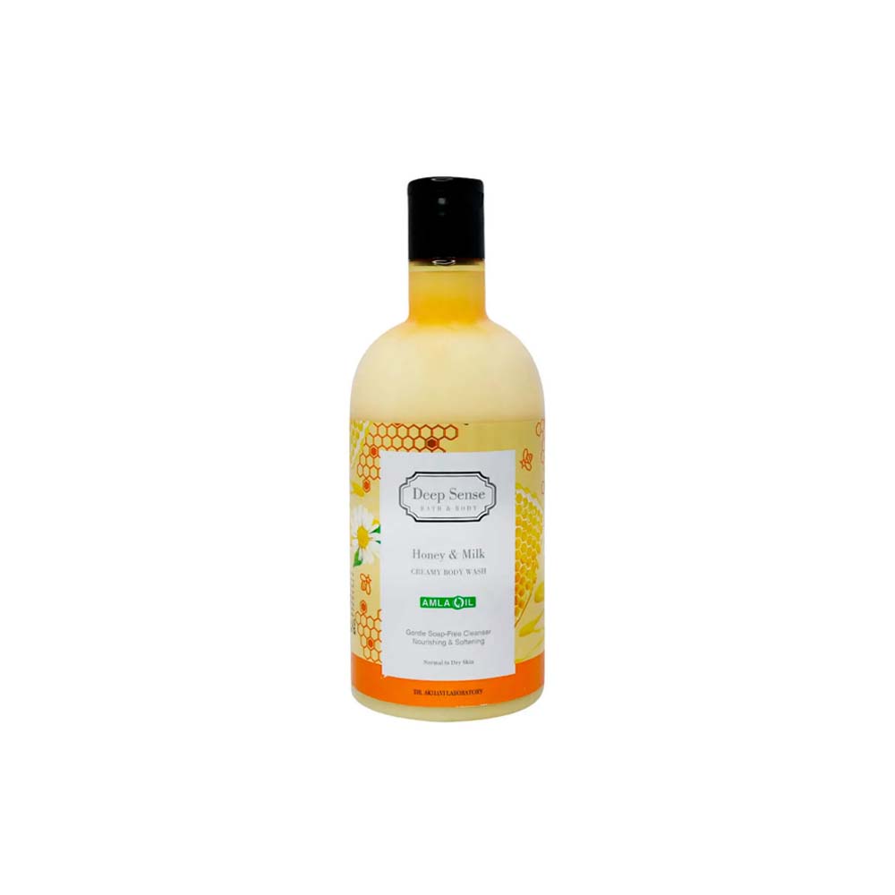 شامپو بدن کرمی دیپ سنس حاوی شیر و عسل مناسب برای پوست معمولی و خشک