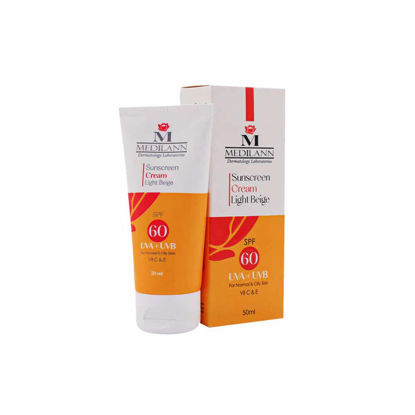 کرم ضد آفتاب رنگی مدیلن مناسب برای پوست چرب با SPF60