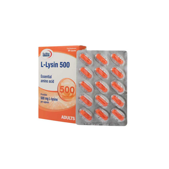 کپسول ال لیزین 500 میلی گرم یورو ویتال 30 عددی