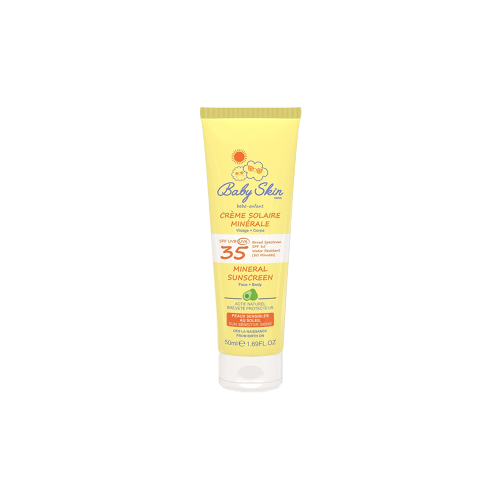 ضد آفتاب مینرال کودک بی بی اسکین با SPF35 