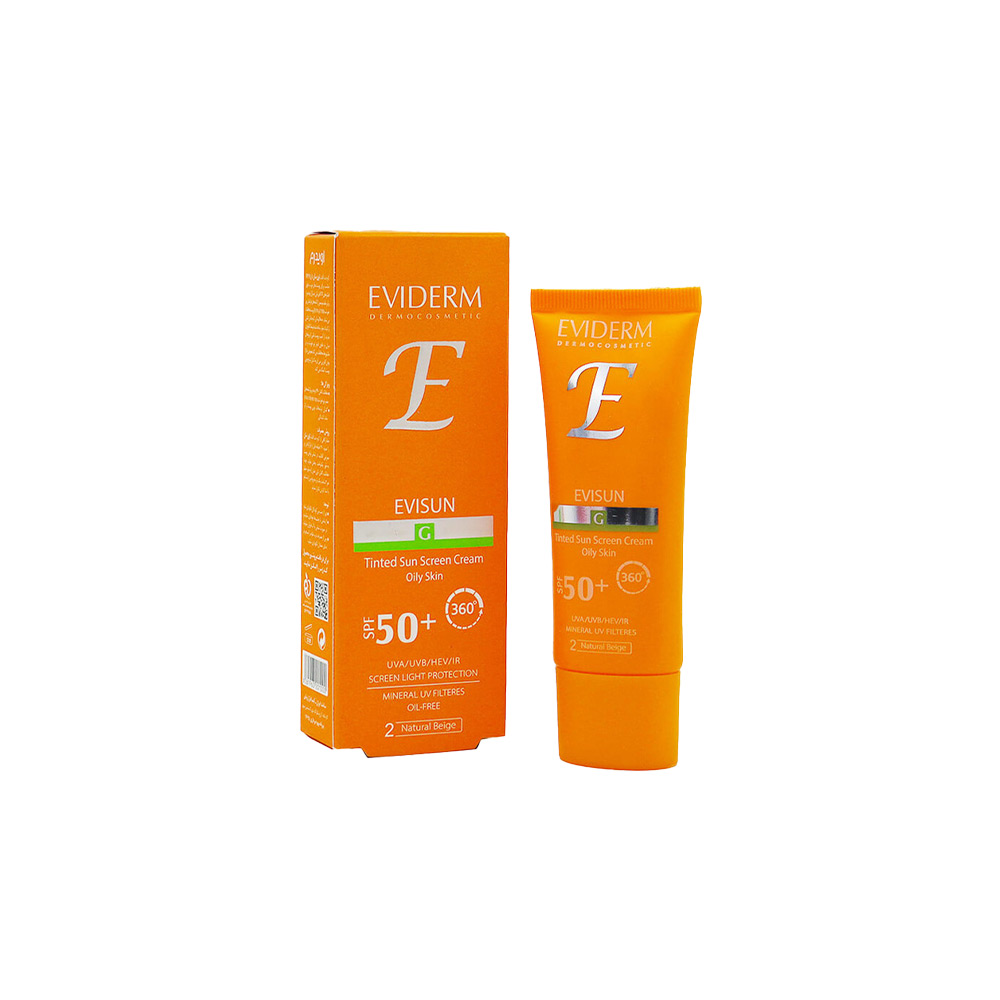 کرم ضد آفتاب رنگی اویدرم مدل اویسان مناسب برای پوست چرب با SPF50+