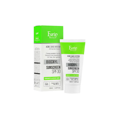 کرم ضد آفتاب بی رنگ اورین مناسب برای پوست چرب و جوش دار با SPF30