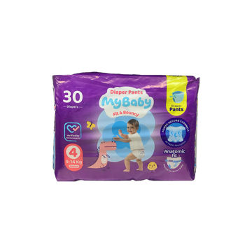 پوشک شورتی مای بیبی سایز 4 بسته 30 عددی