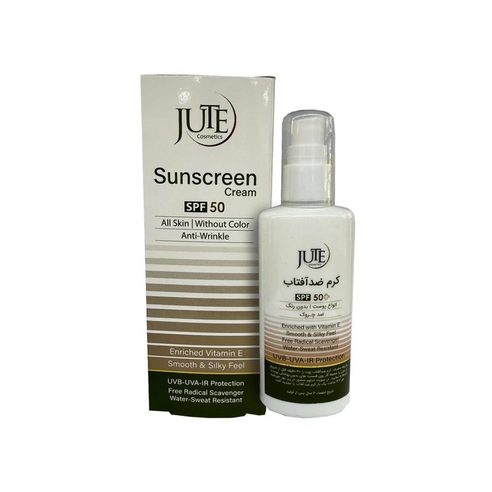 کرم ضد آفتاب و ضد چروک بی رنگ ژوت مناسب برای انواع پوست با SPF50