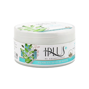 کرم ژل مرطوب کننده و آبرسان قوی آی پلاس حاوی ژل آلوئه ورا و هیالورونیک اسید