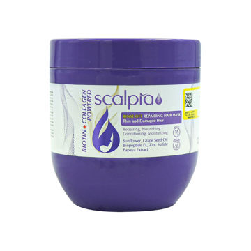 ماسک مو کرمی داخل حمام اسکالپیا حاوی بیوتین و کلاژن