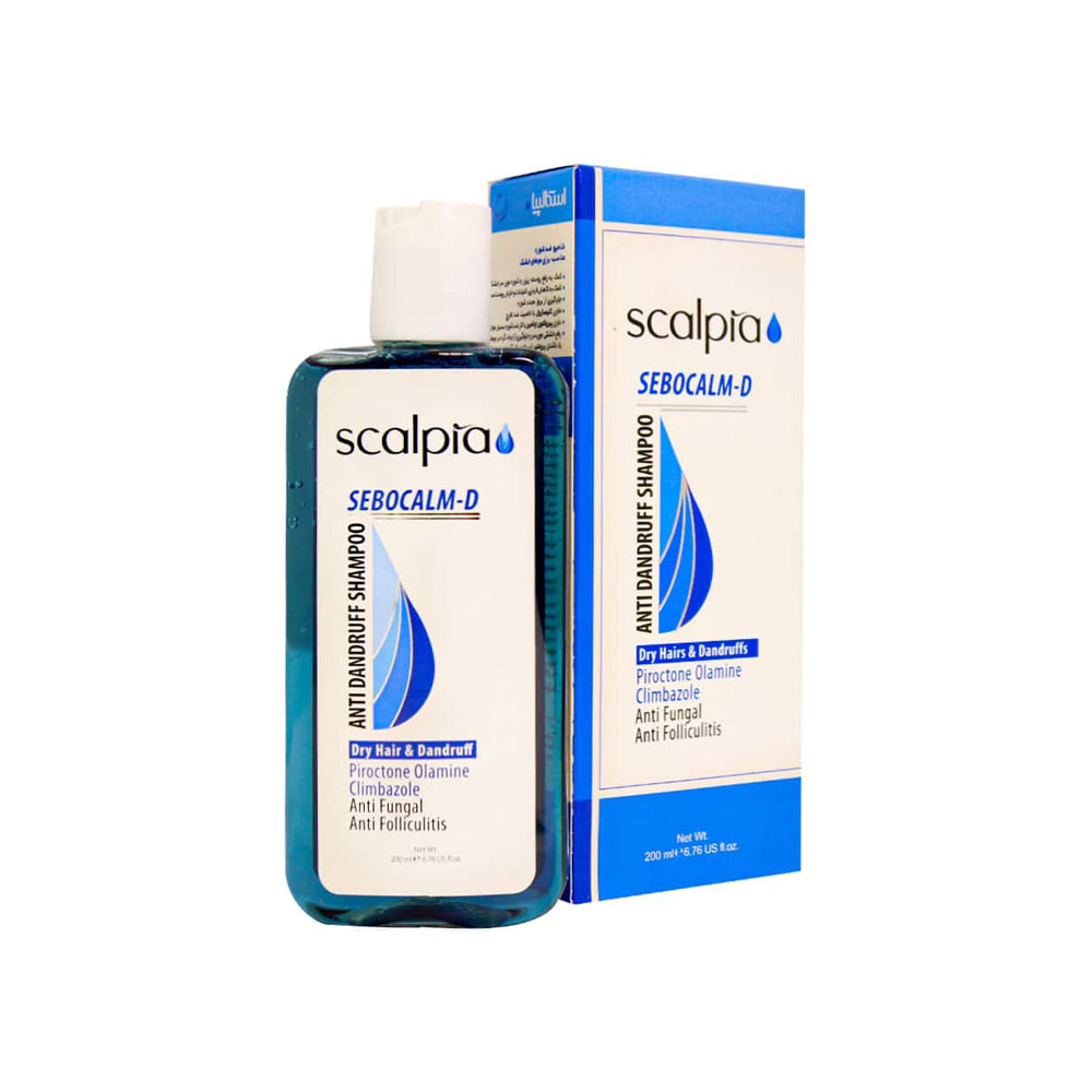 شامپو ضد شوره اسکالپیا مدل سبوکالم دی مناسب برای موهای خشک