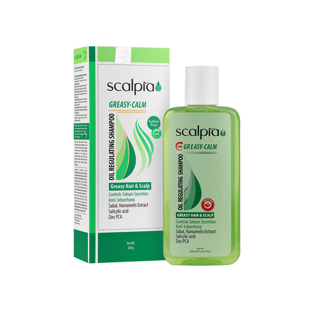 شامپو روزانه اسکالپیا مدل گریسی کالم مناسب برای موهای چرب