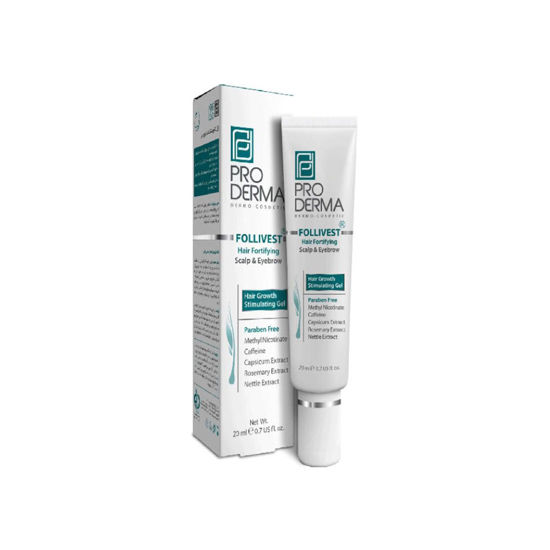 ژل تقویت کننده موی سر و ابرو پرودرما مدل فولی وست