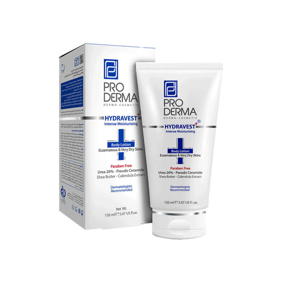 لوسیون بدن مزطوب کننده پرودرما مدل هیدرا وست مناسب برای پوست خیلی خشک و اگزمایی