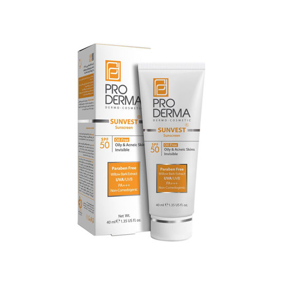 کرم ضد آفتاب فاقد چربی بی رنگ پرودرما مدل سان وست با SPF50