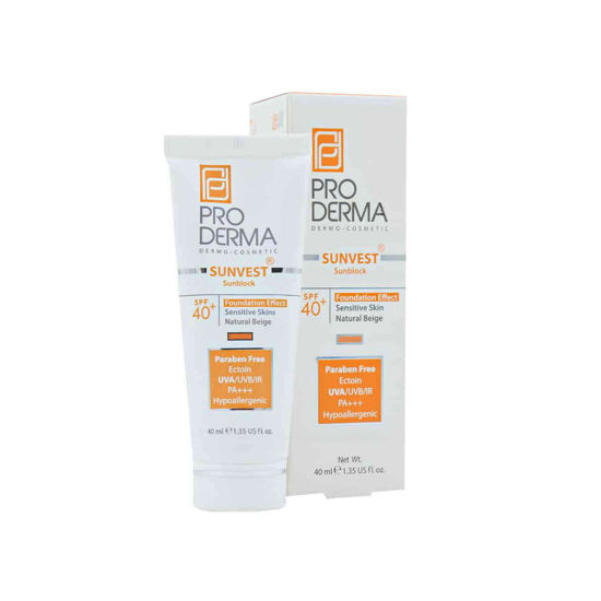 کرم ضد آفتاب مینرال رنگی پرودرما مدل سان وست با SPF40 مناسب برای پوست حساس