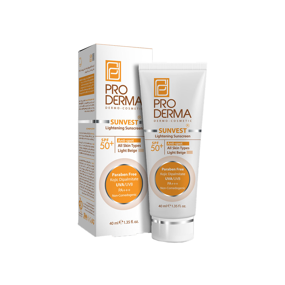 کرم ضد آفتاب ضد لک رنگی پرودرما مدل سان وست با SPF50