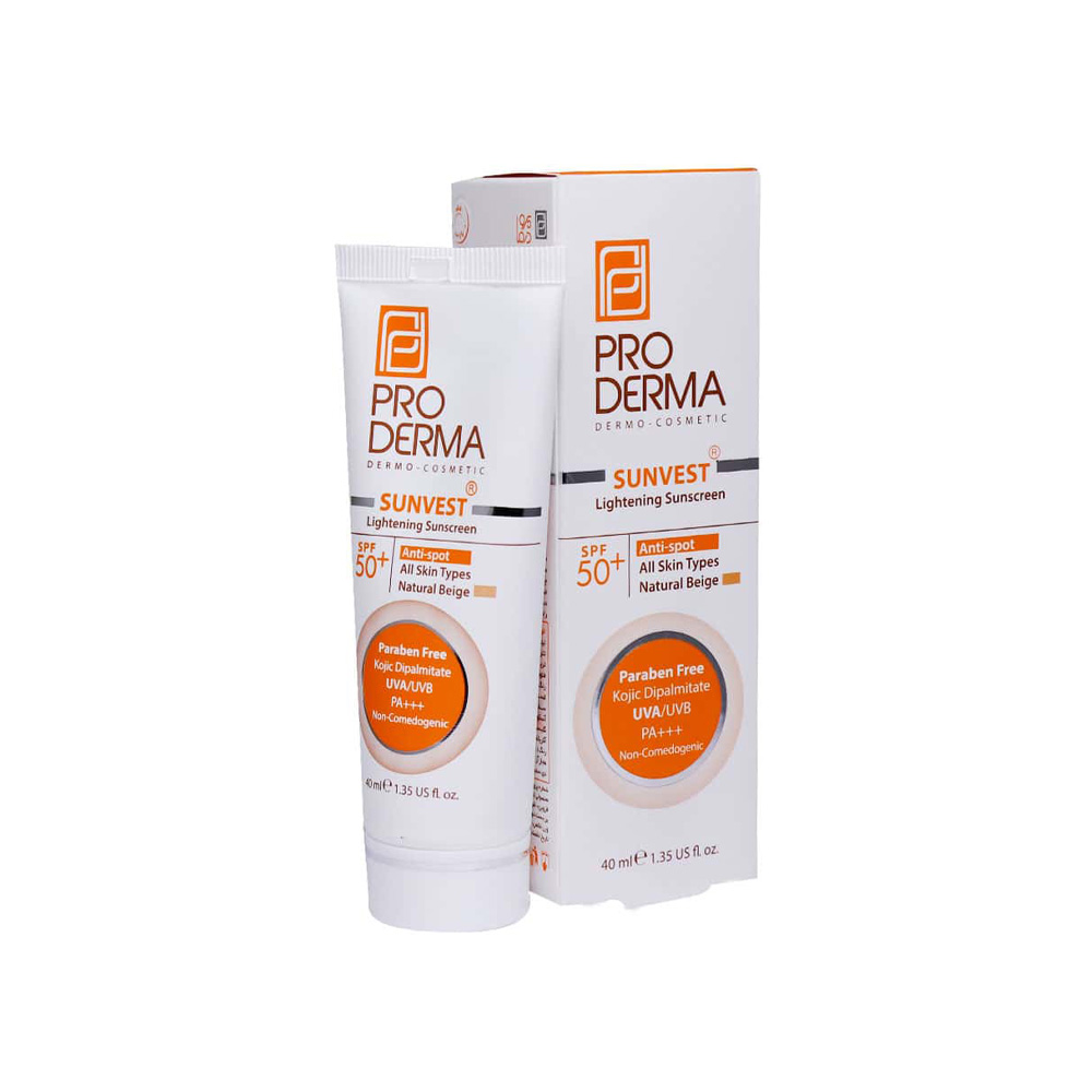 کرم ضد آفتاب ضد لک رنگی پرودرما مدل سان وست با SPF50