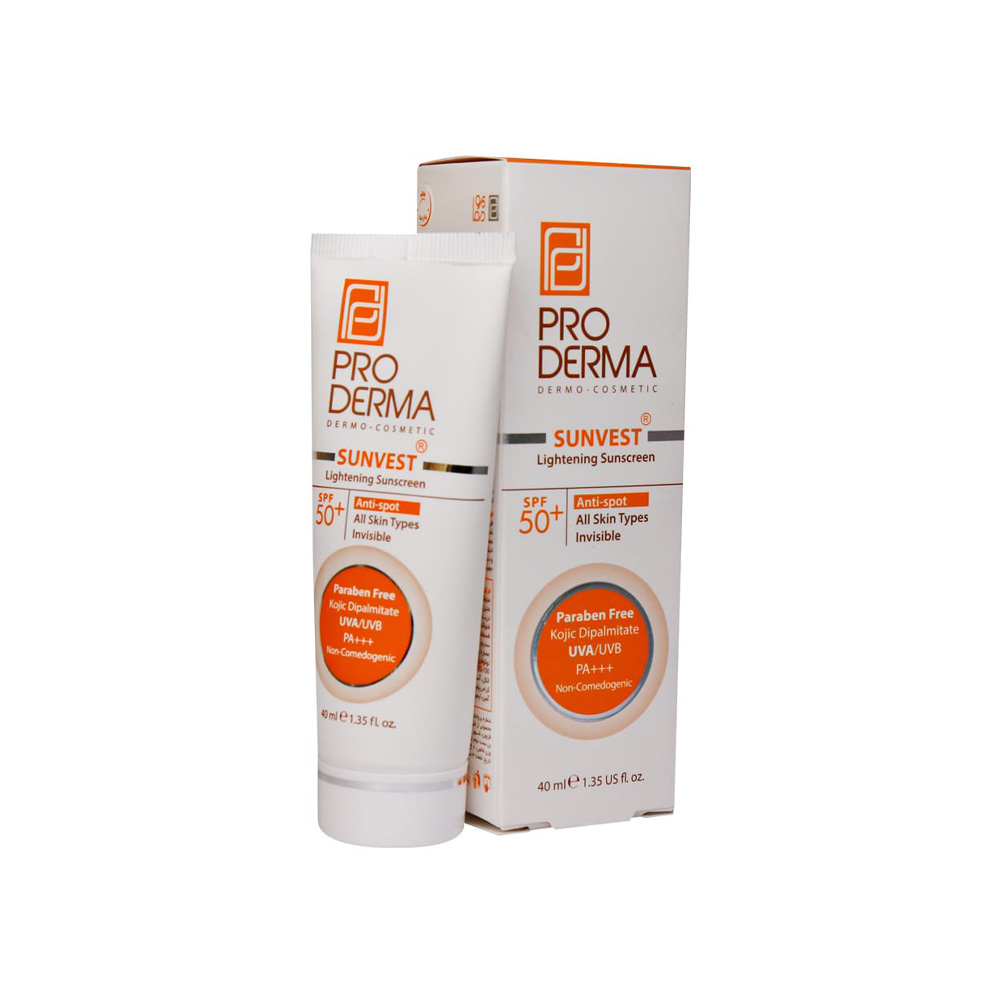 کرم ضد آفتاب ضد لک بی رنگ پرودرما مدل سان وست با SPF50