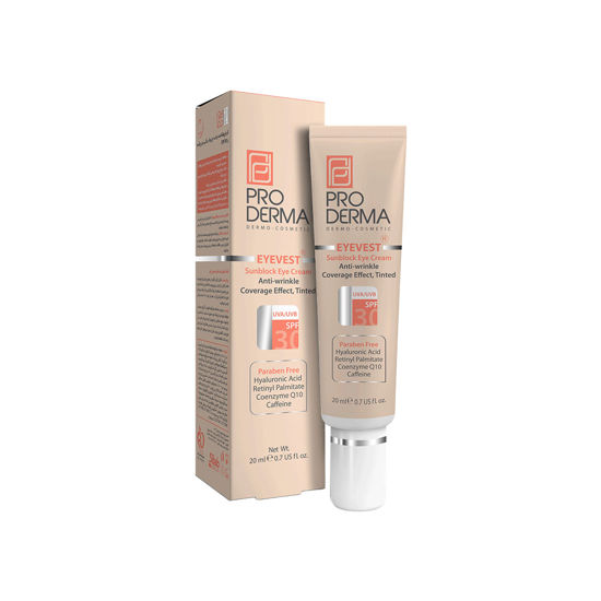 کرم ضد چروک رنگی دور چشم پرودرما مدل آی وست با SPF30