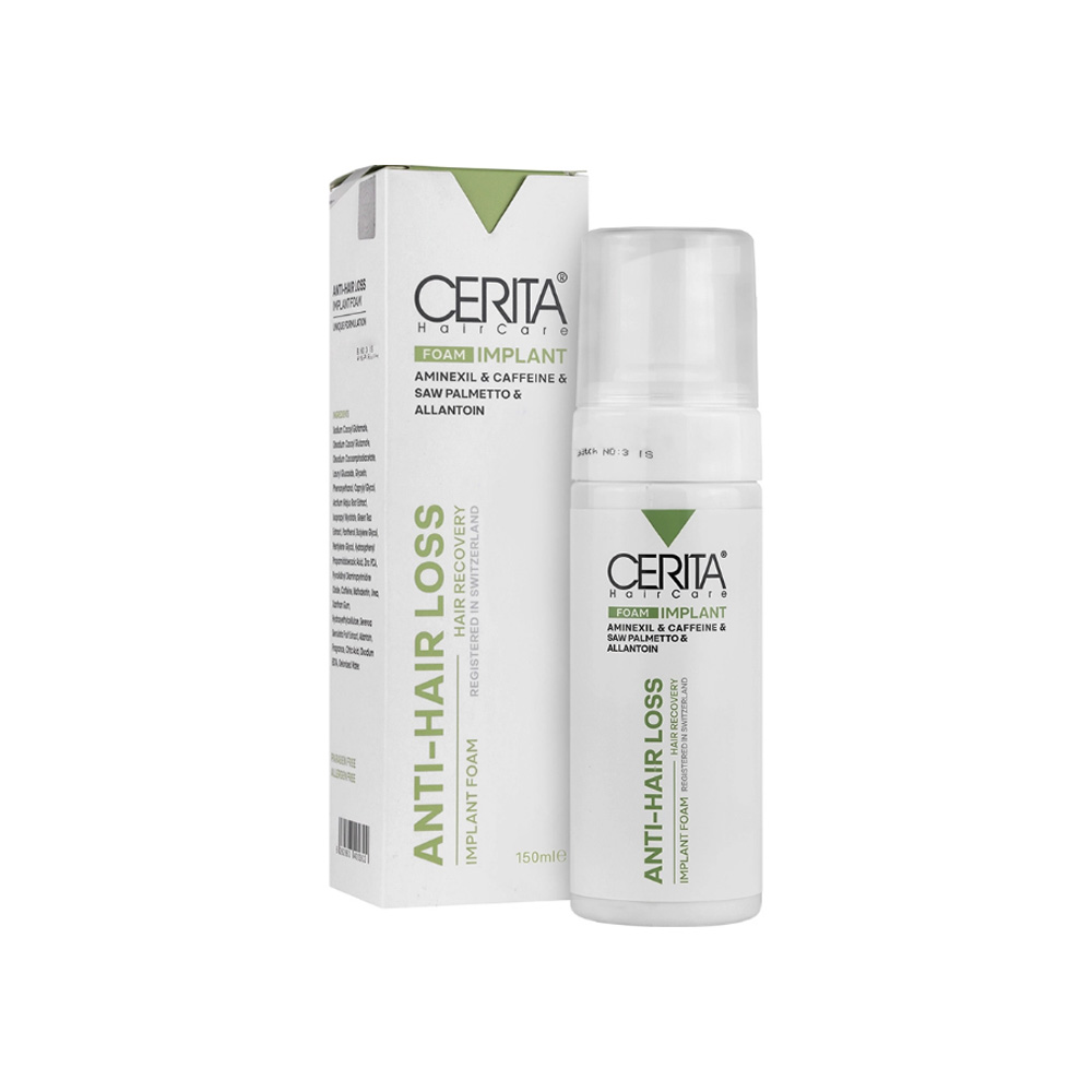 شامپو فوم مو های کاشته شده سریتا مدل ایمپلنت