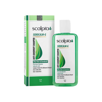 شامپو ضد شوره اسکالپیا مدل سبوکالم جی مناسب برای موهای چرب