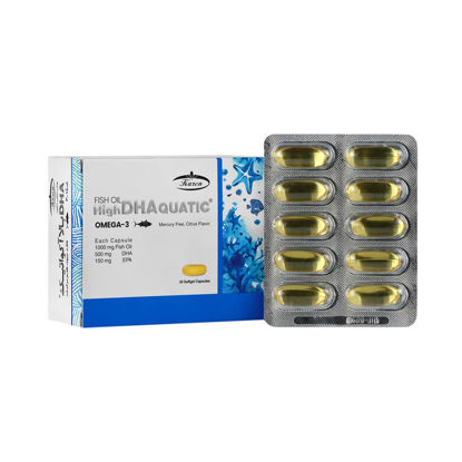 سافت ژل امگا 3 با دی اچ ای بالا آکواتیک کارن 30 عددی