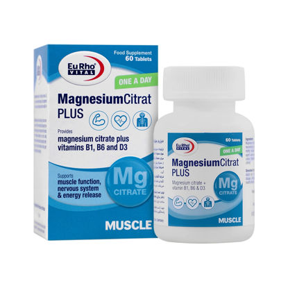 قرص منیزیم سیترات پلاس یورو ویتال 60 عددی