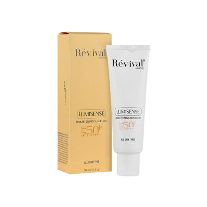 فلوئید بی رنگ ضد آفتاب رویوال روشن کننده مناسب برای انواع پوست با SPF50+