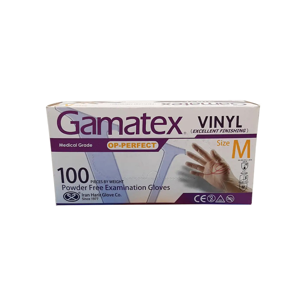 دستکش ونیل گاماتکس او پی پرفکت سایز متوسط