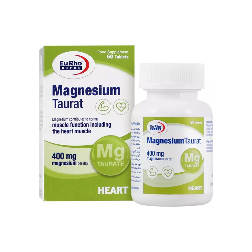 قرص منیزیم تائورات یوروویتال 60 عددی
