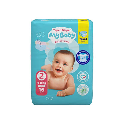 پوشک چسبی کانال دار مای بیبی سایز 2 بسته 16 عددی