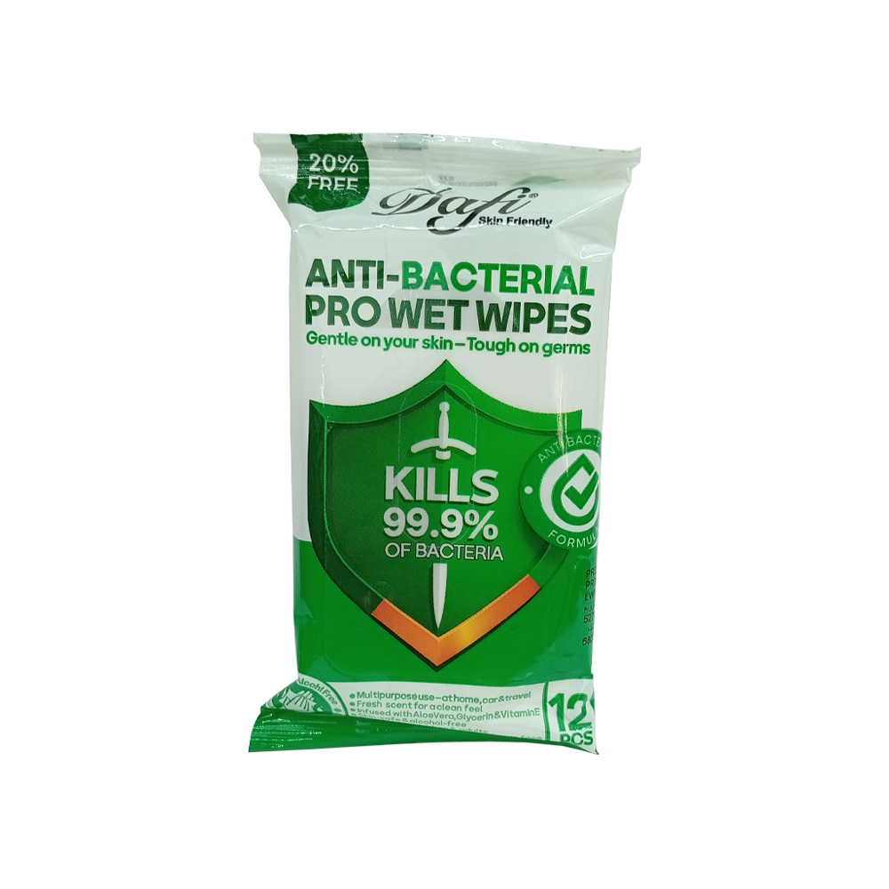 دستمال مرطوب آنتی باکتریال دافی مناسب برای دست و صورت