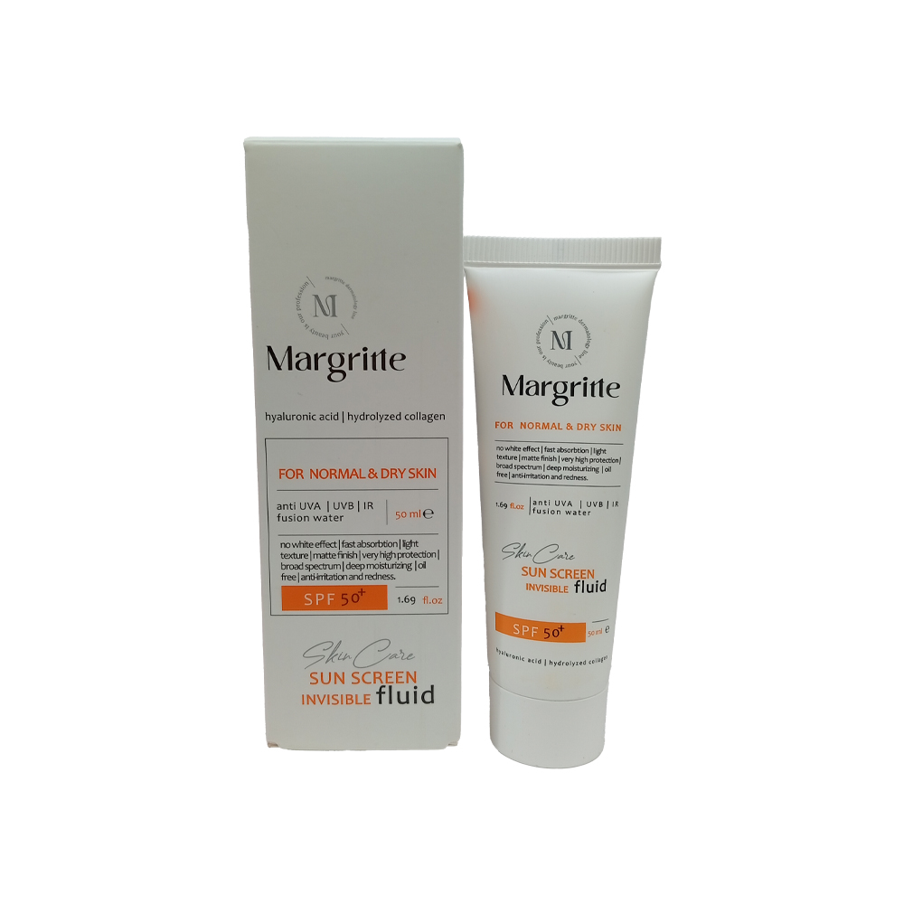 فلوئید ضد آفتاب مارگریت مناسب برای پوست معمولی و خشک با SPF50+