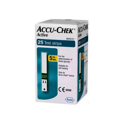 نوار تست قند خون اکیو چک مدل اکتیو بسته 25 عددی